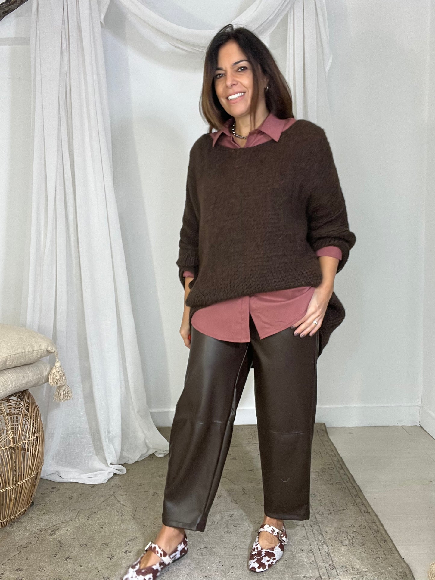 Calça Cavalos castanho