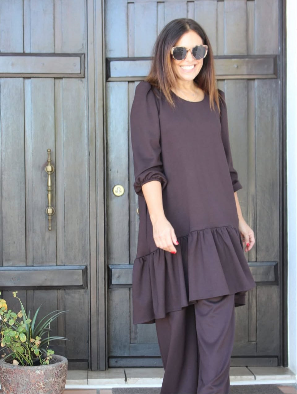 Calça Pessoa castanha