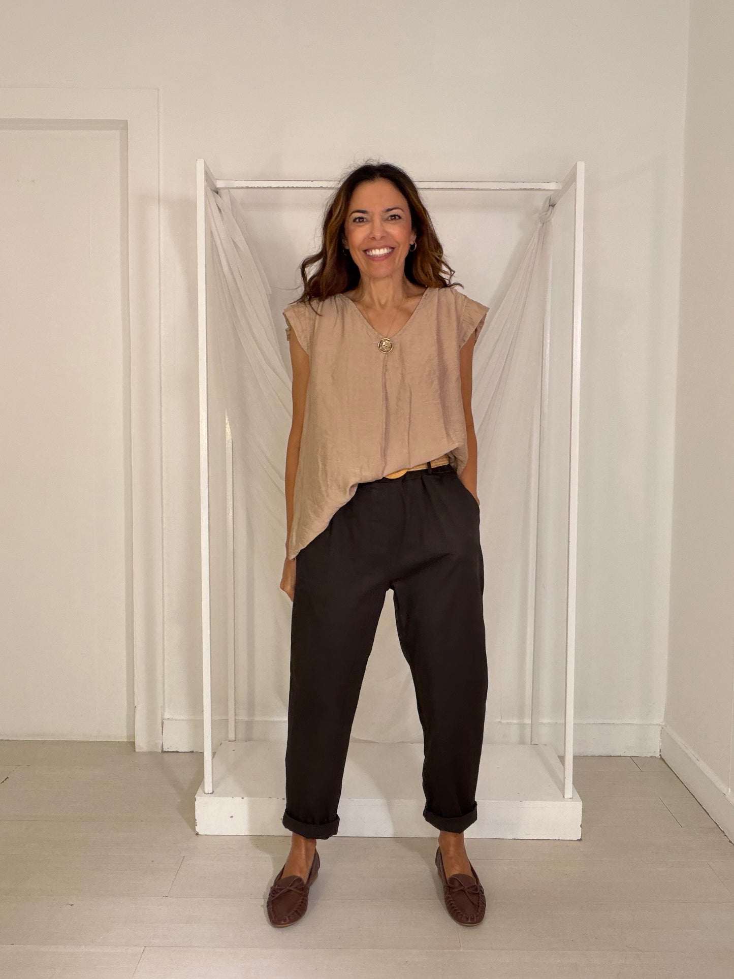 Blusa Soltroia camel