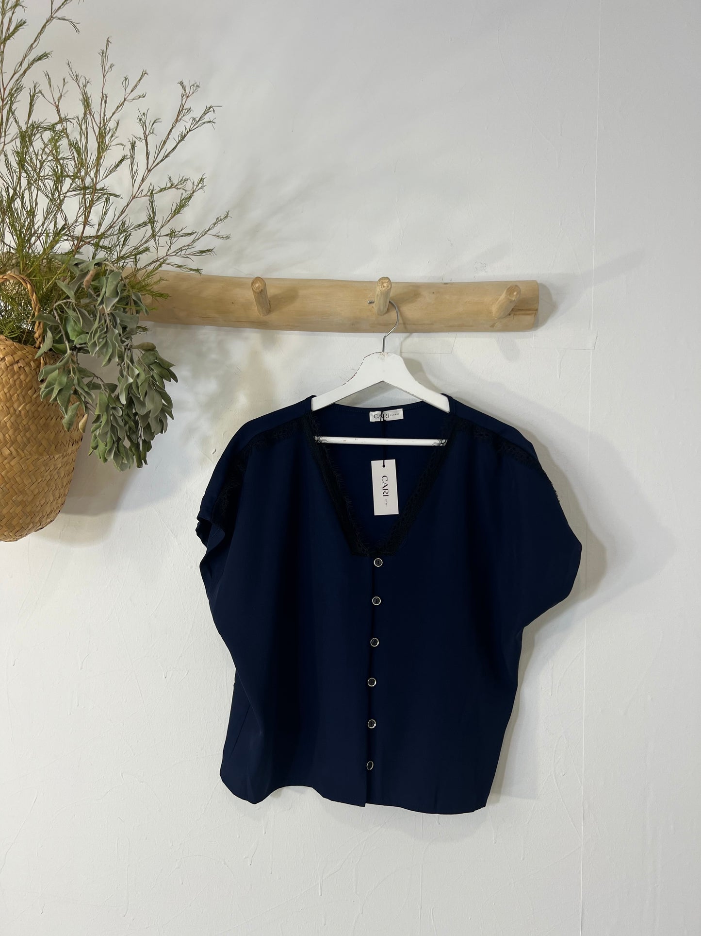 Blusa Navarino azul-escuro