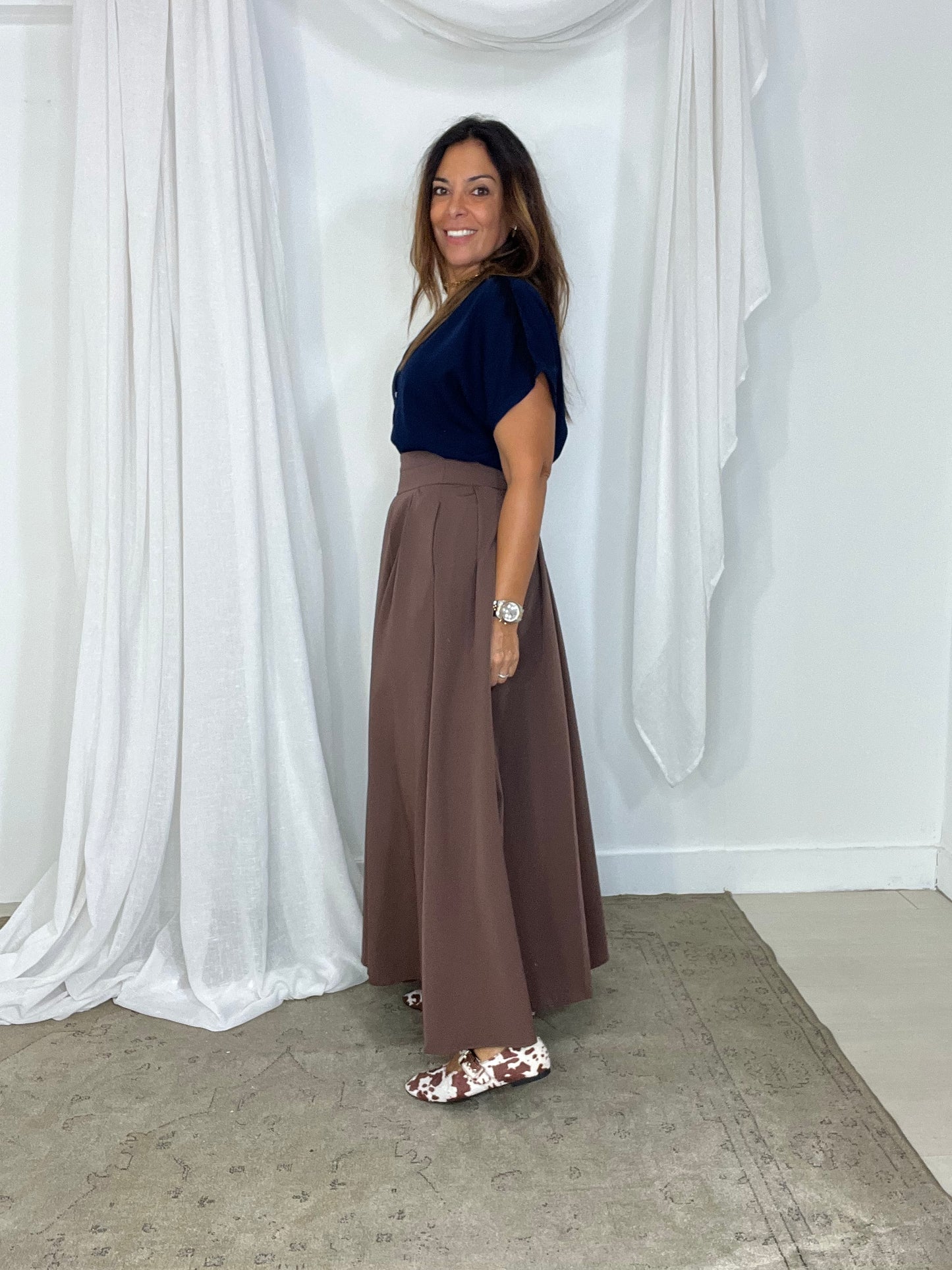 Blusa Navarino azul-escuro