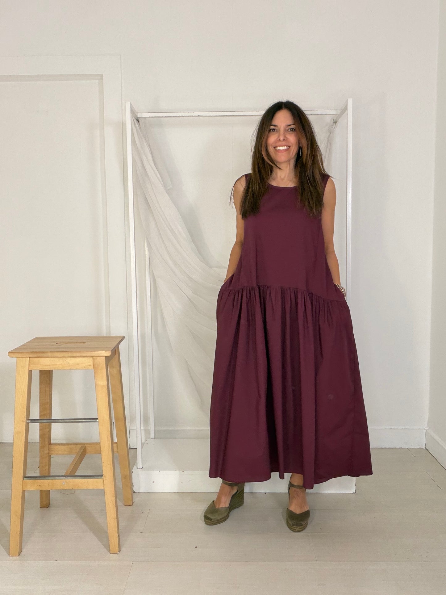 Vestido Jasmine Bordeaux
