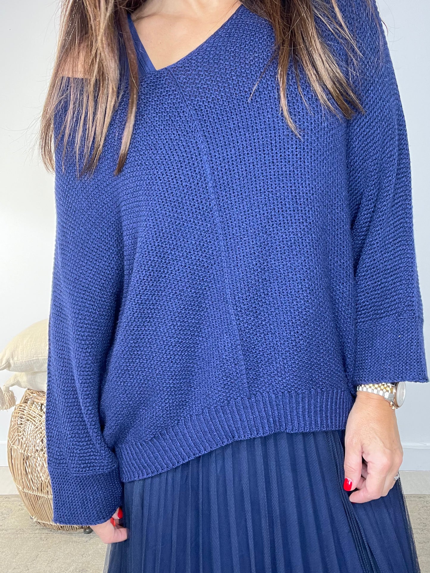 Vestido Flores azul-escuro