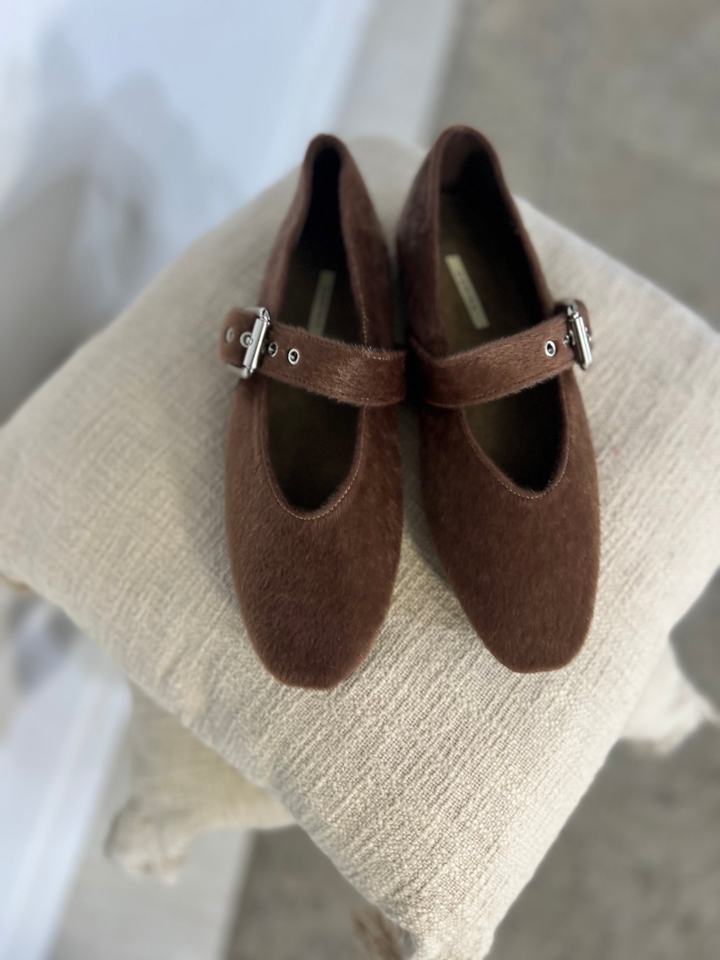 Sapatos Mary-Jane castanho