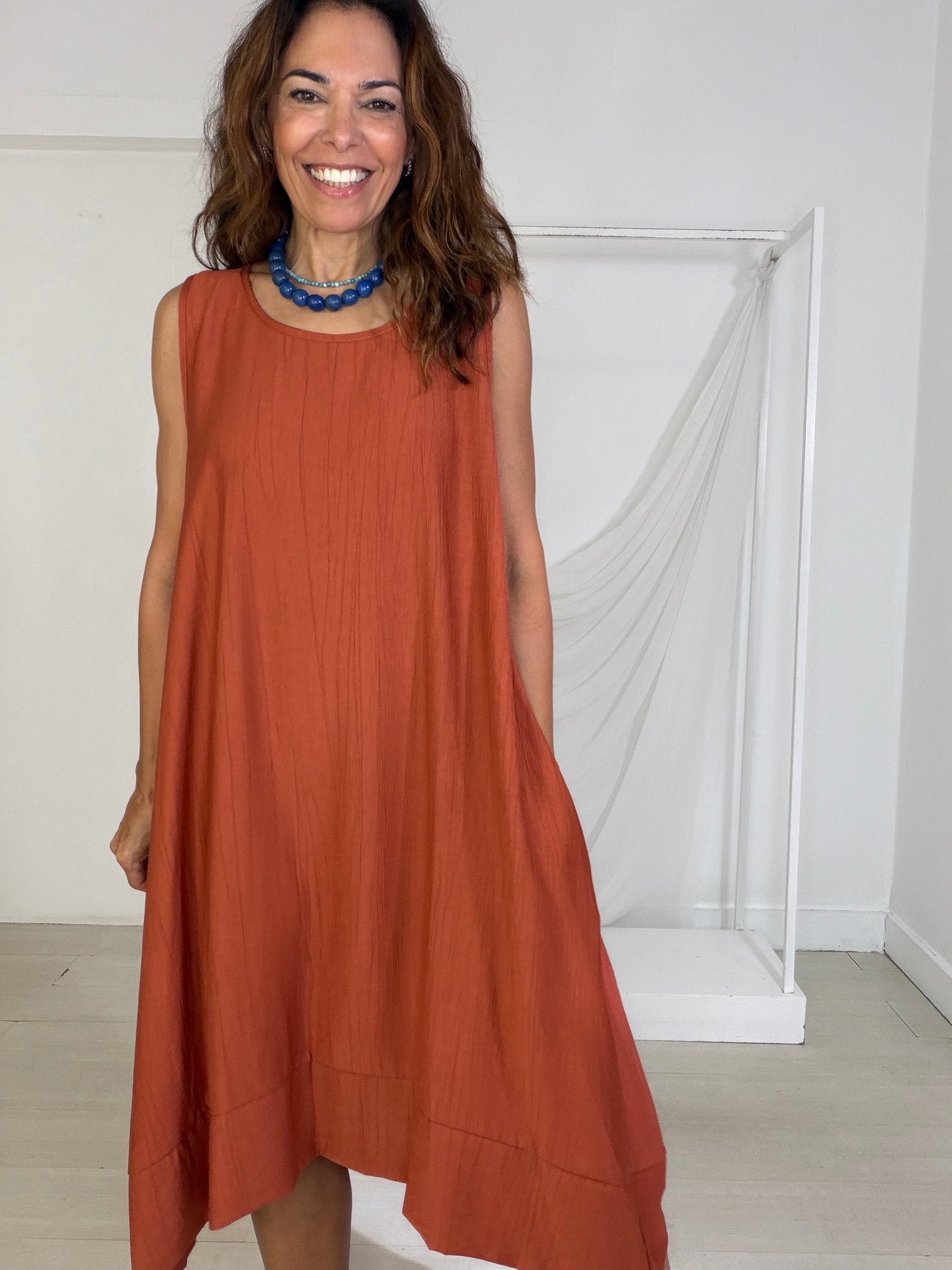 Vestido Carvalhal terracota