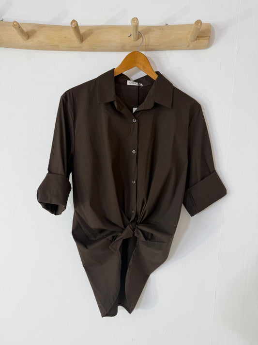 Camisa Lírio castanho
