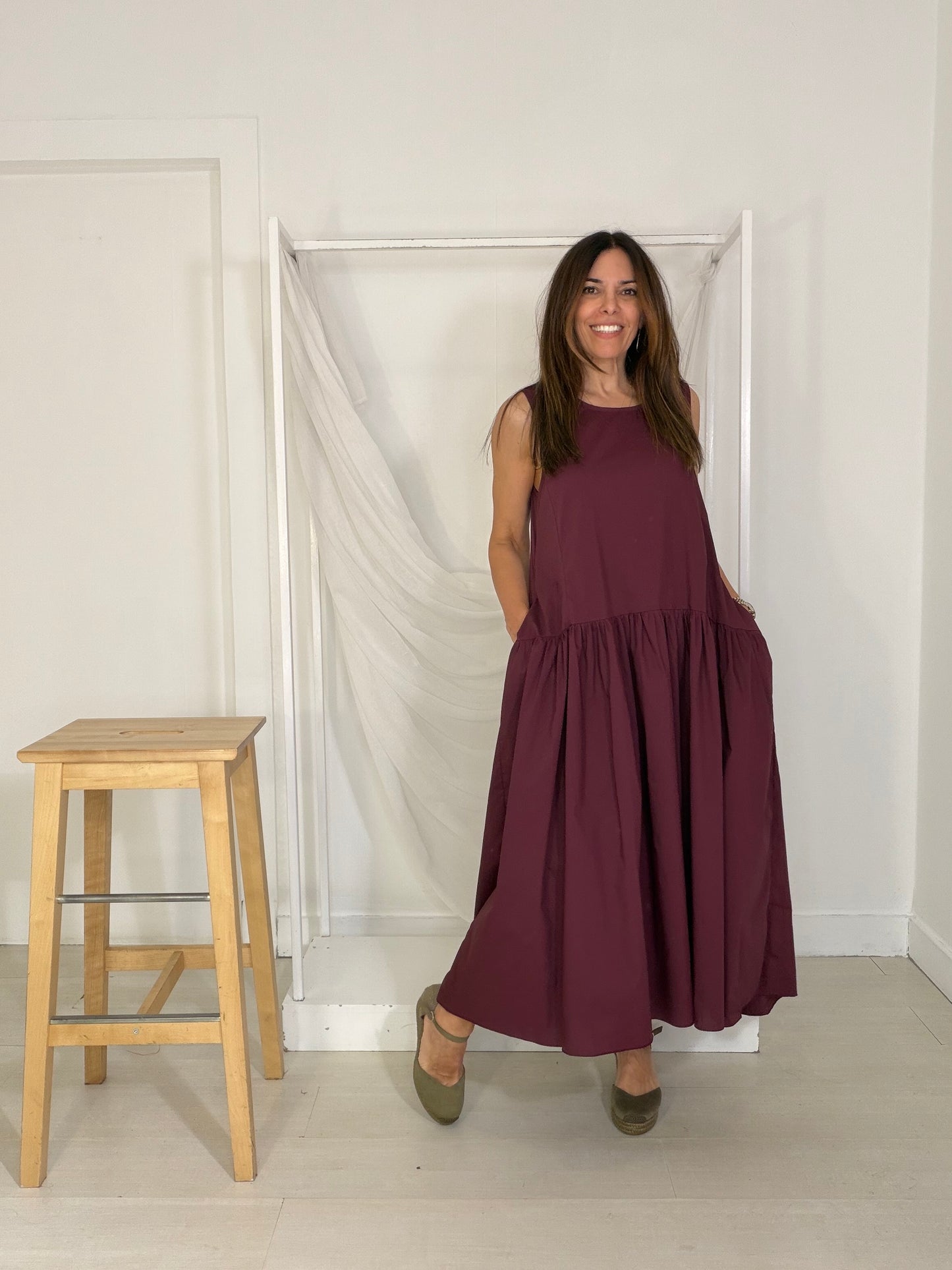 Vestido Jasmine Bordeaux
