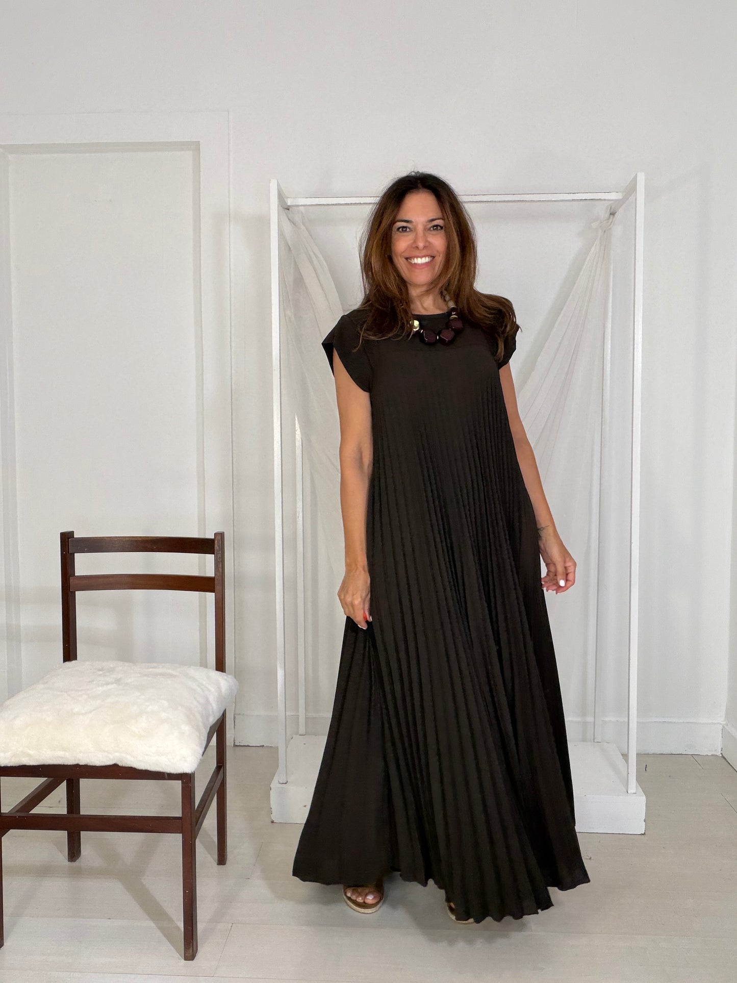 Vestido Charlotte castanho