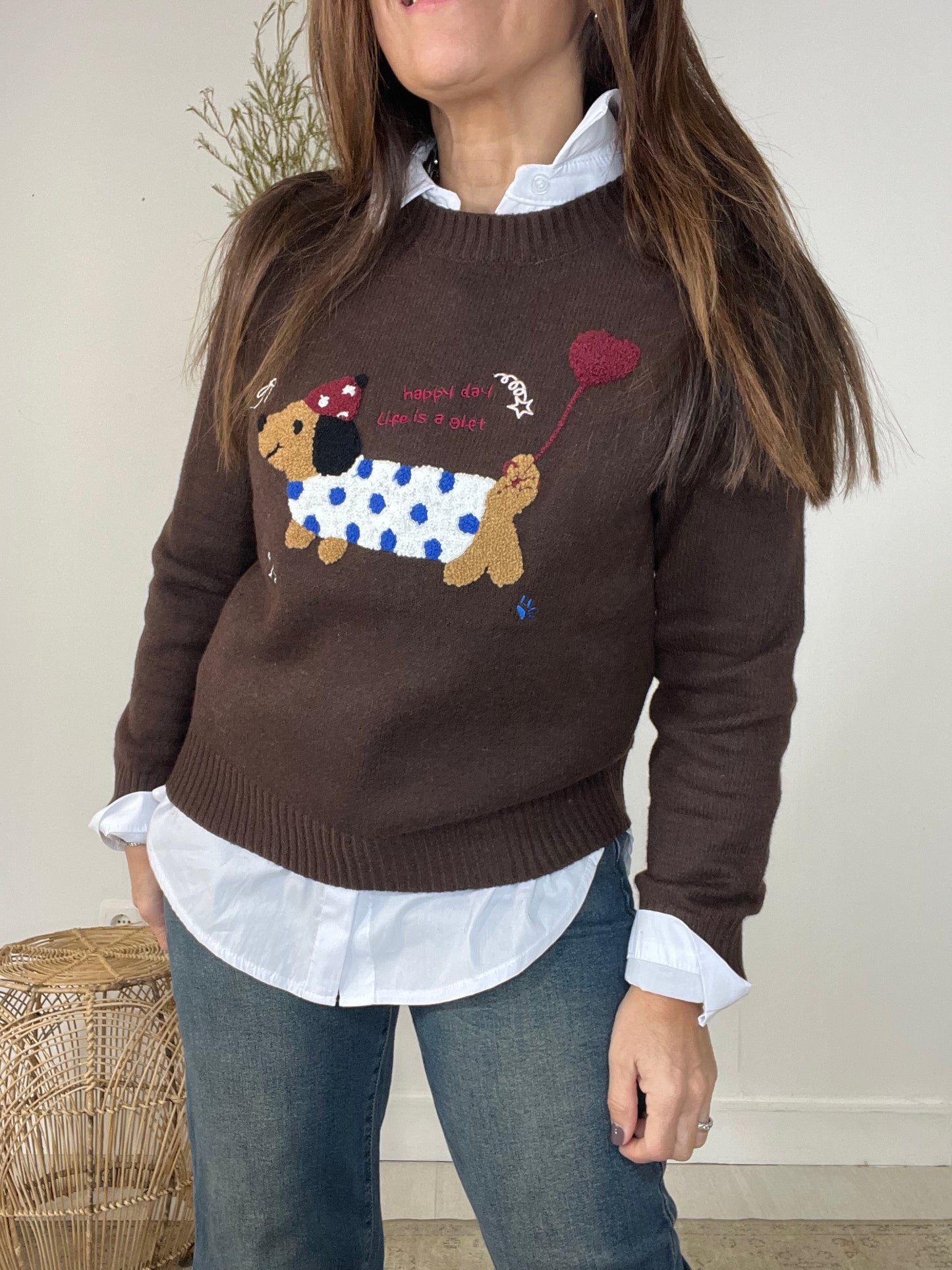 Camisola Almourol castanho