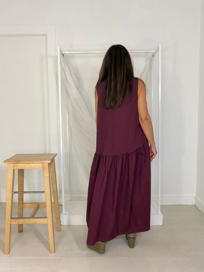 Vestido Jasmine Bordeaux