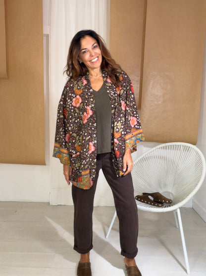 Kimono Royale castanho