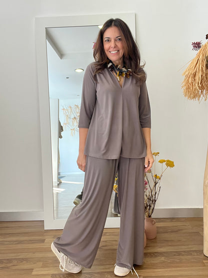 Conjunto Margarina taupe