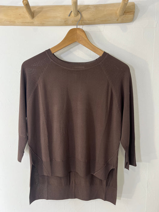 Camisola Noélia castanha