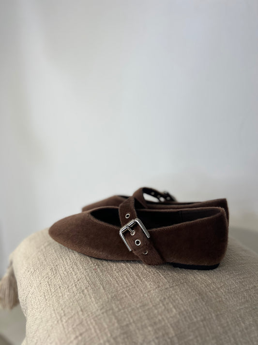 Sapatos Mary-Jane castanho