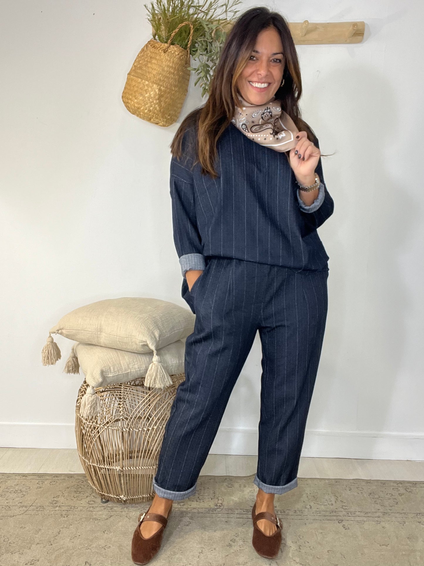 Conjunto Rato/ Amores azul-escuro
