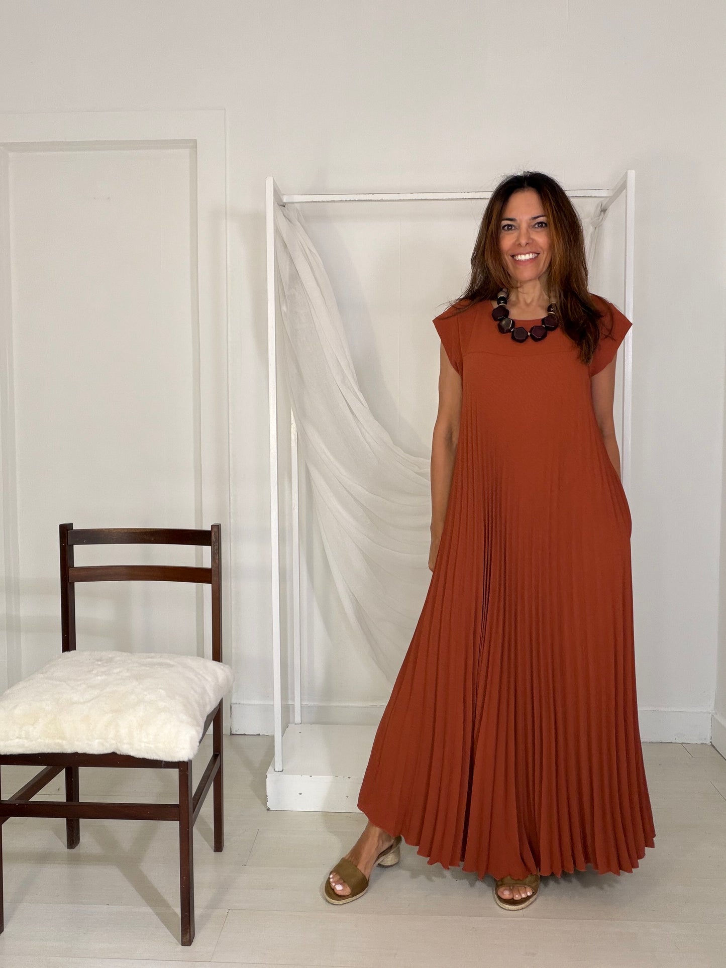 Vestido Charlotte Terracota