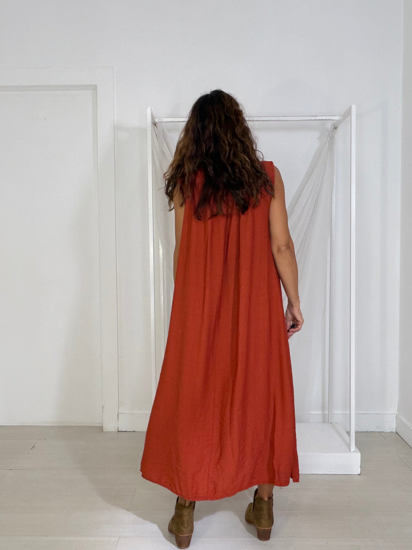 Vestido Rei Terracota