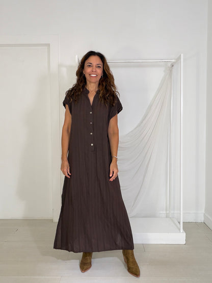 Vestido Alfarim castanho
