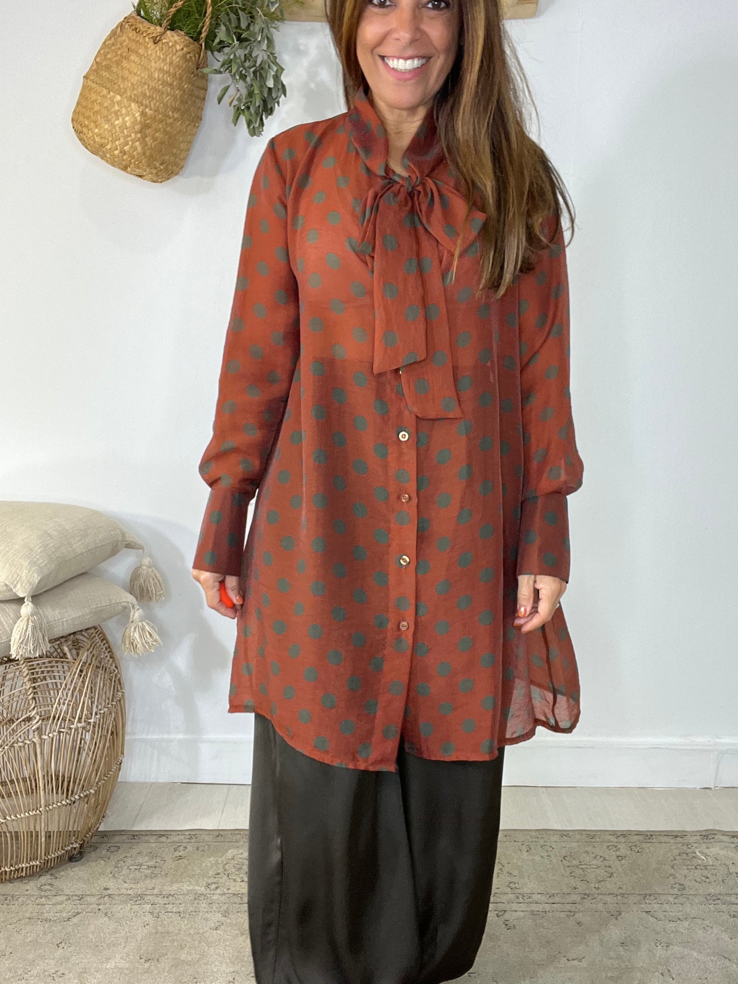 Túnica/Vestido Nias tijolo