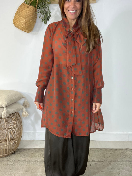 Túnica/Vestido Nias tijolo