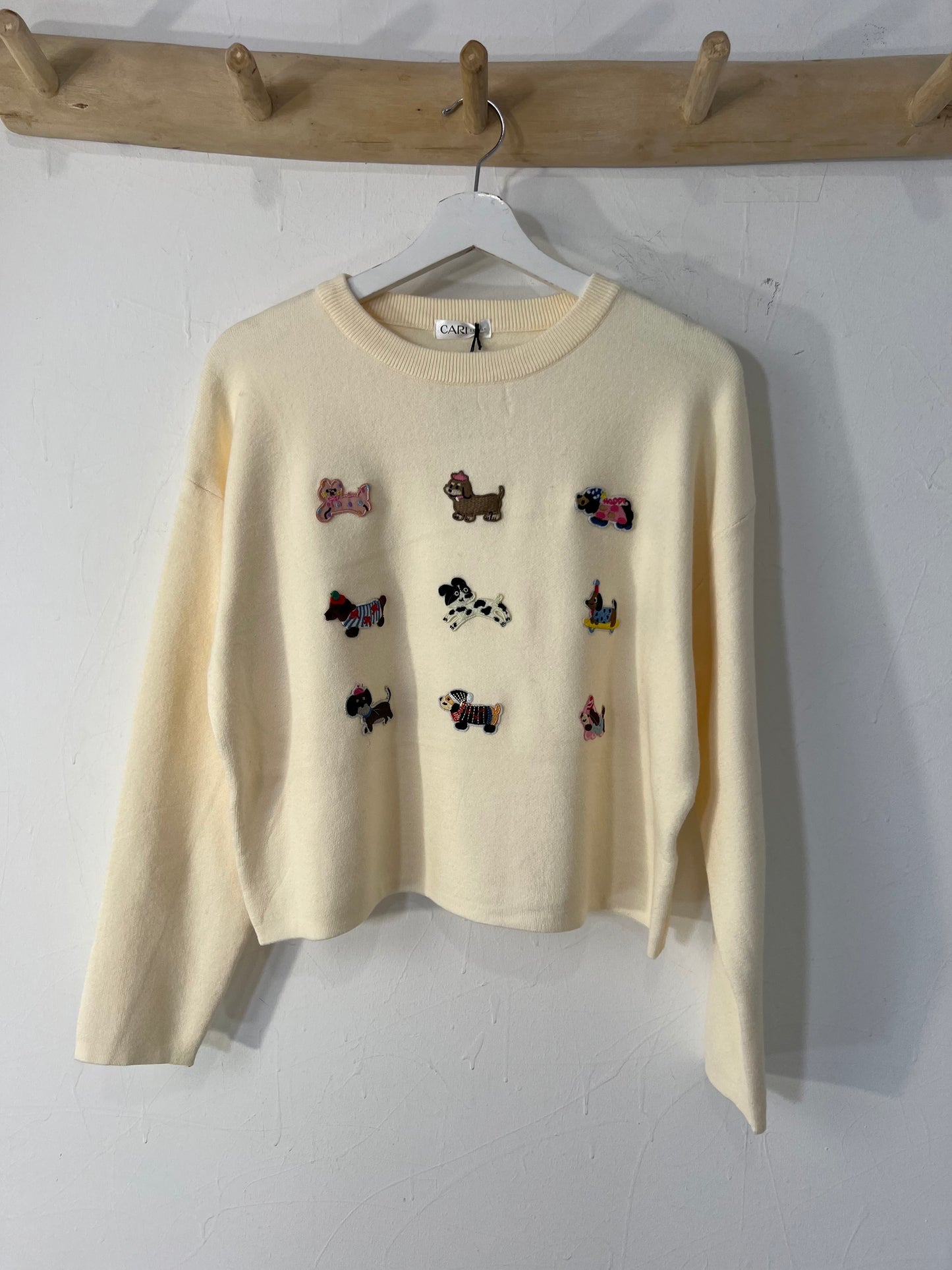 Camisola Flores beje