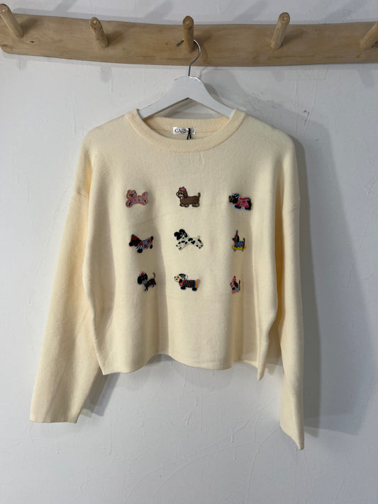 Camisola Flores beje