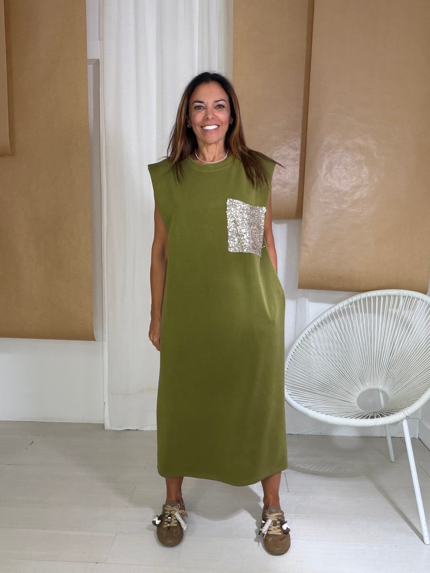 Vestido Divine pistácio