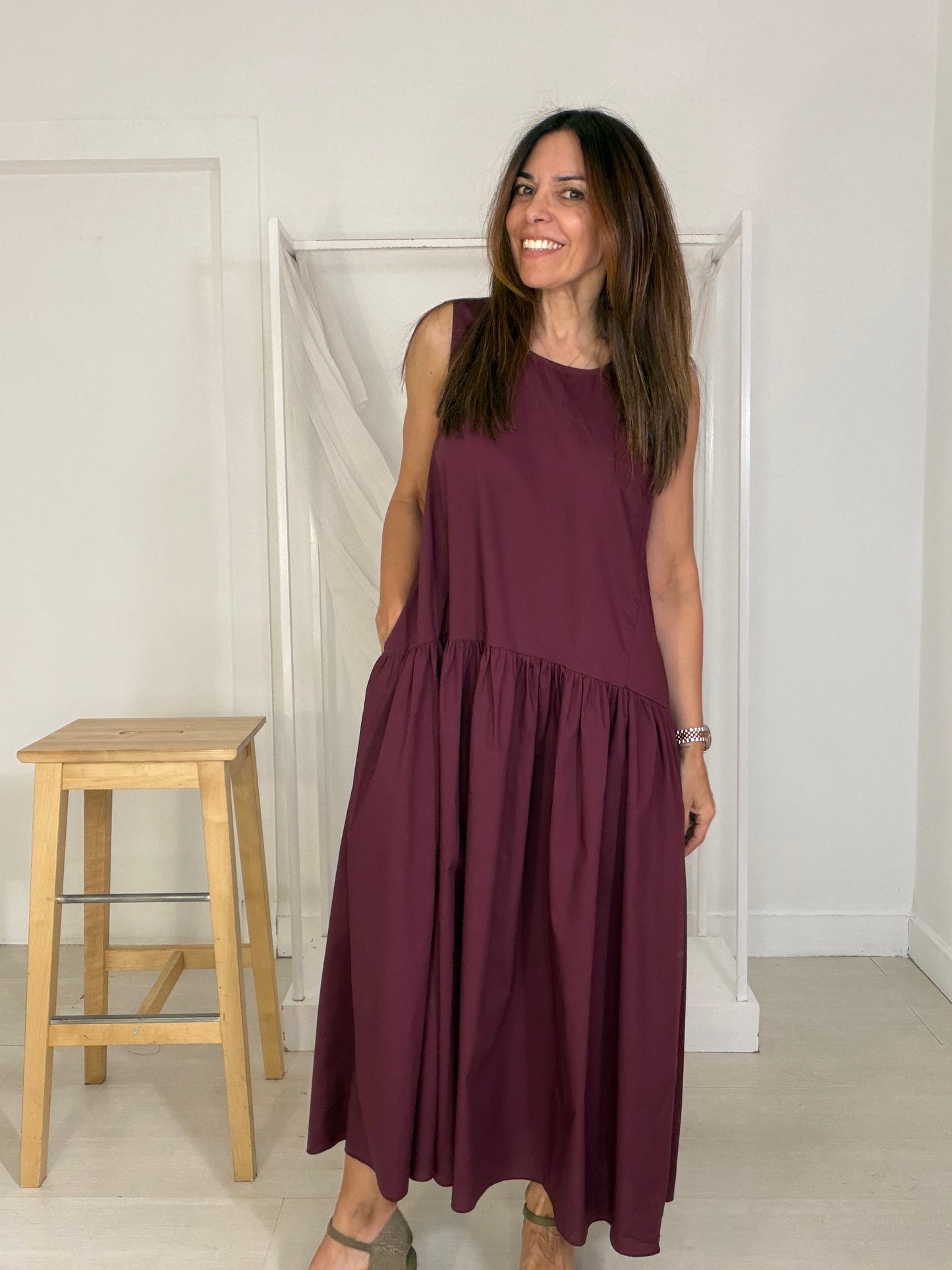 Vestido Jasmine Bordeaux