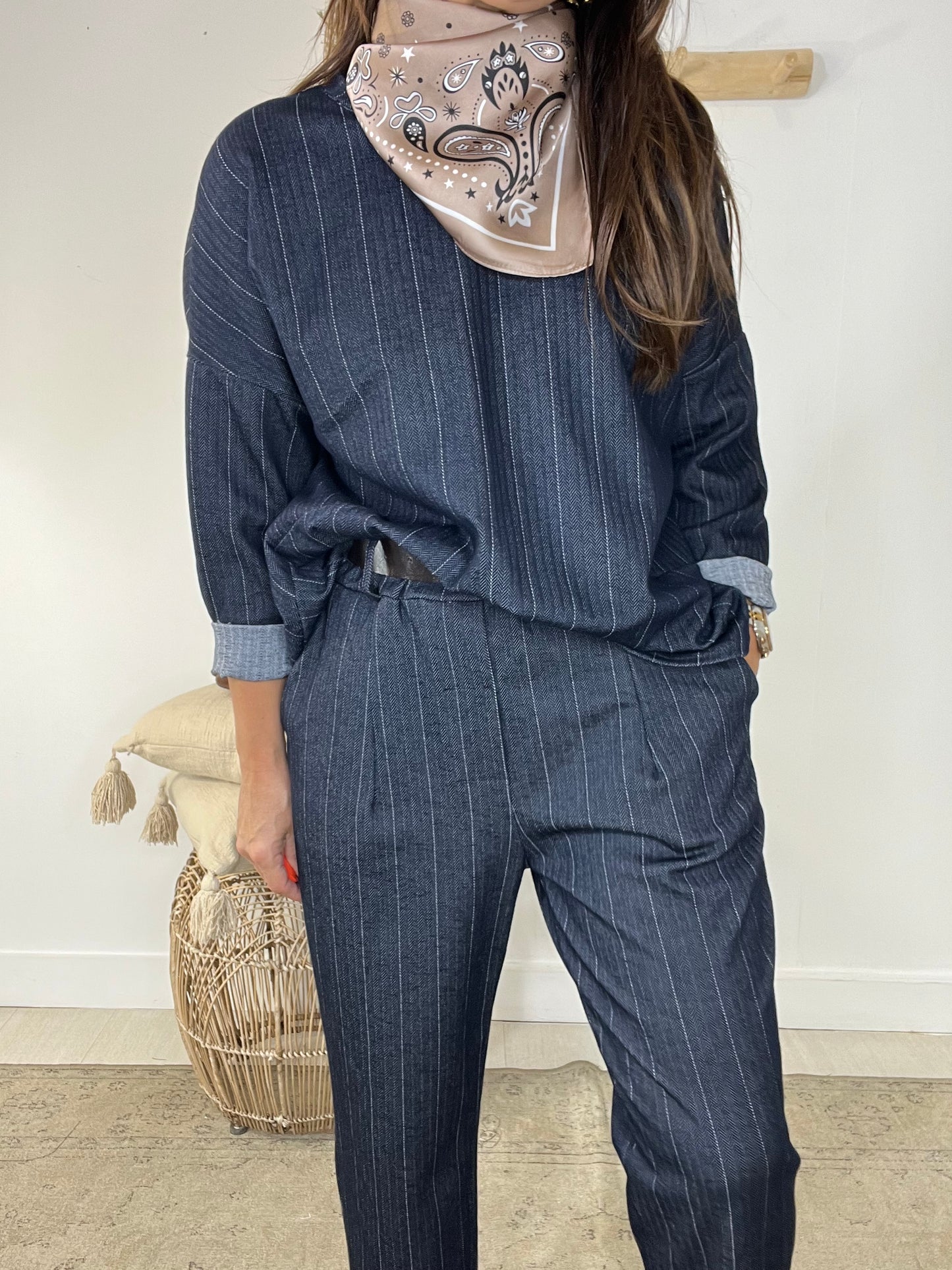 Conjunto Rato/ Amores azul-escuro