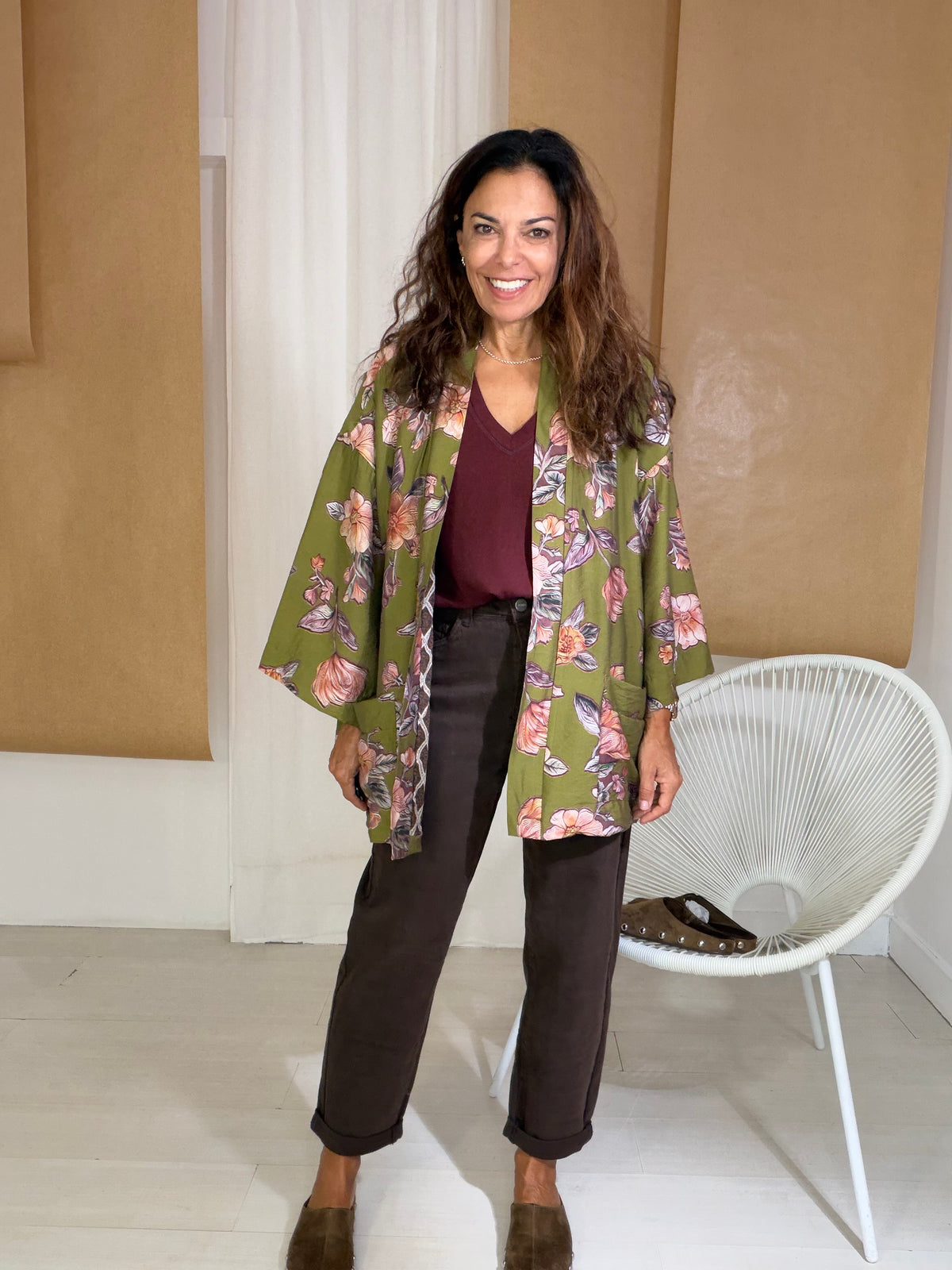 Kimono Royale castanho