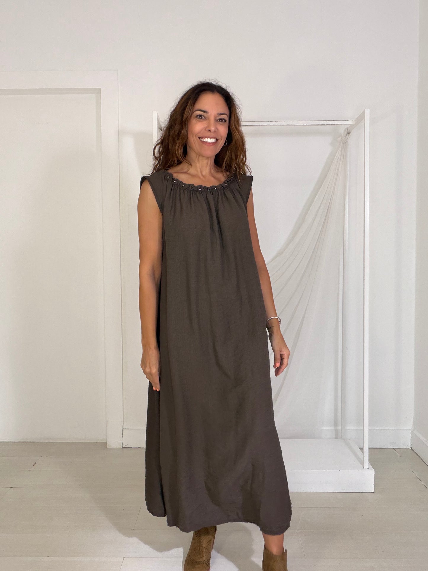 Vestido Rei castanho