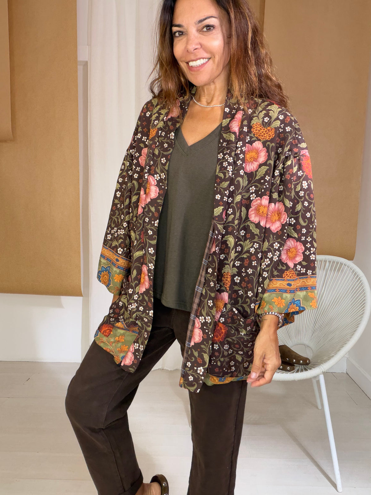 Kimono Royale castanho