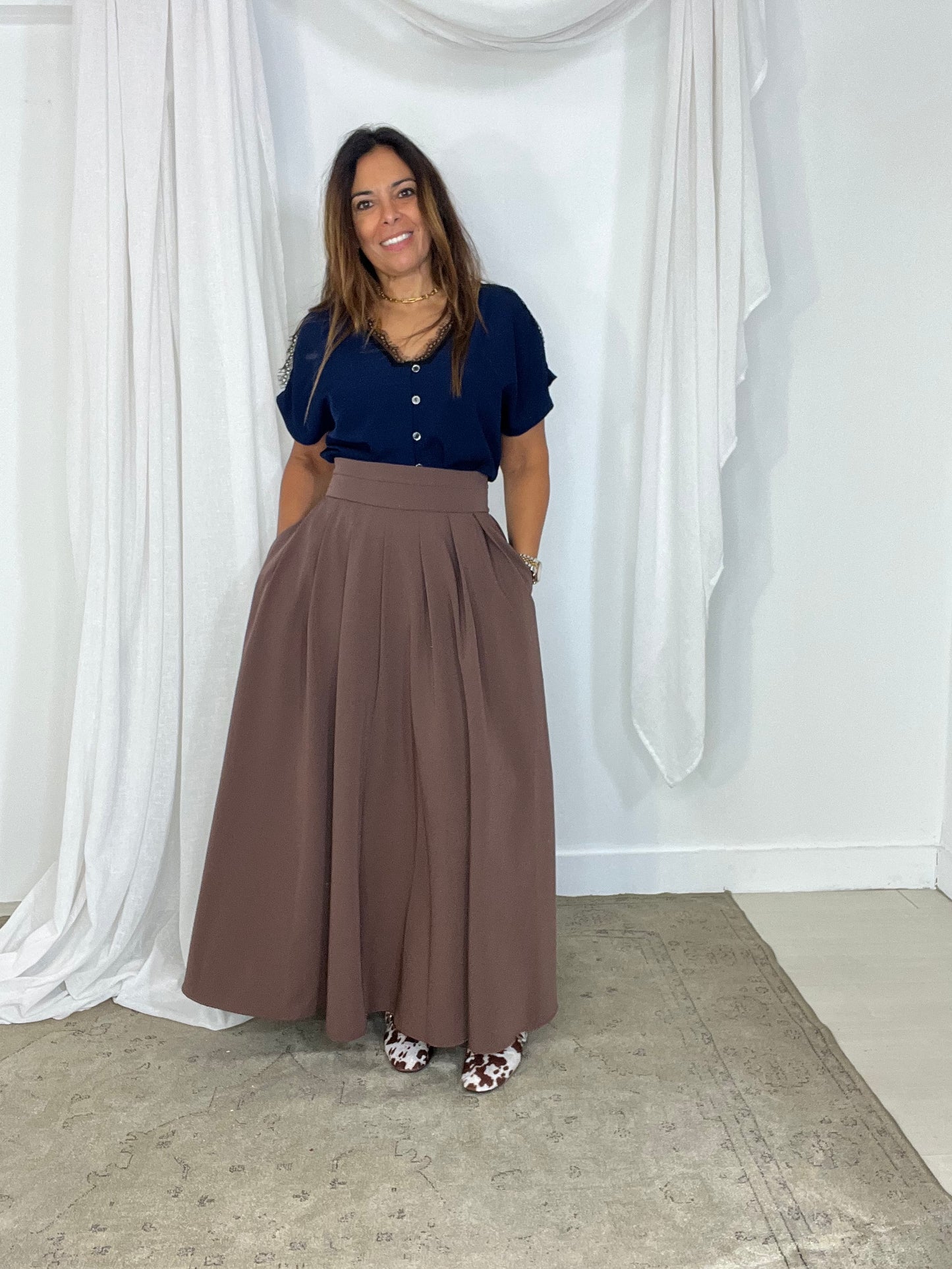 Blusa Navarino azul-escuro