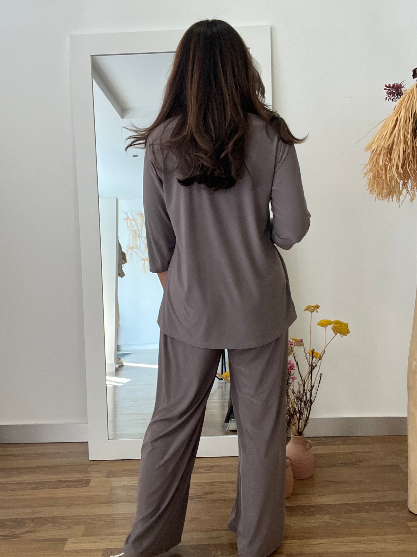 Conjunto Margarina taupe