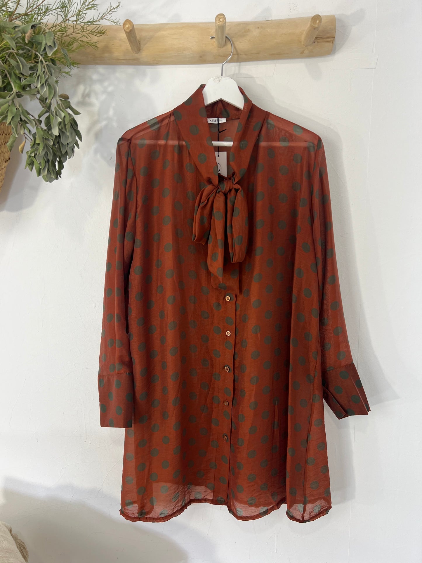 Túnica/Vestido Nias tijolo