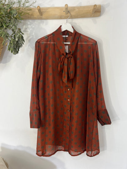 Túnica/Vestido Nias tijolo