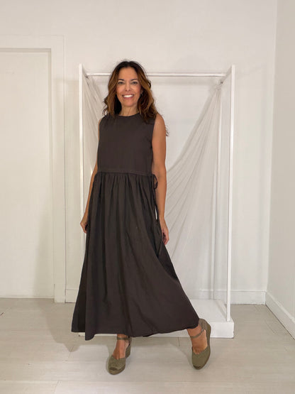 Vestido Eunice castanho