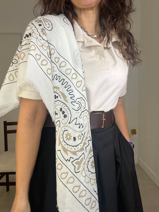 Lenço cornucópias branco