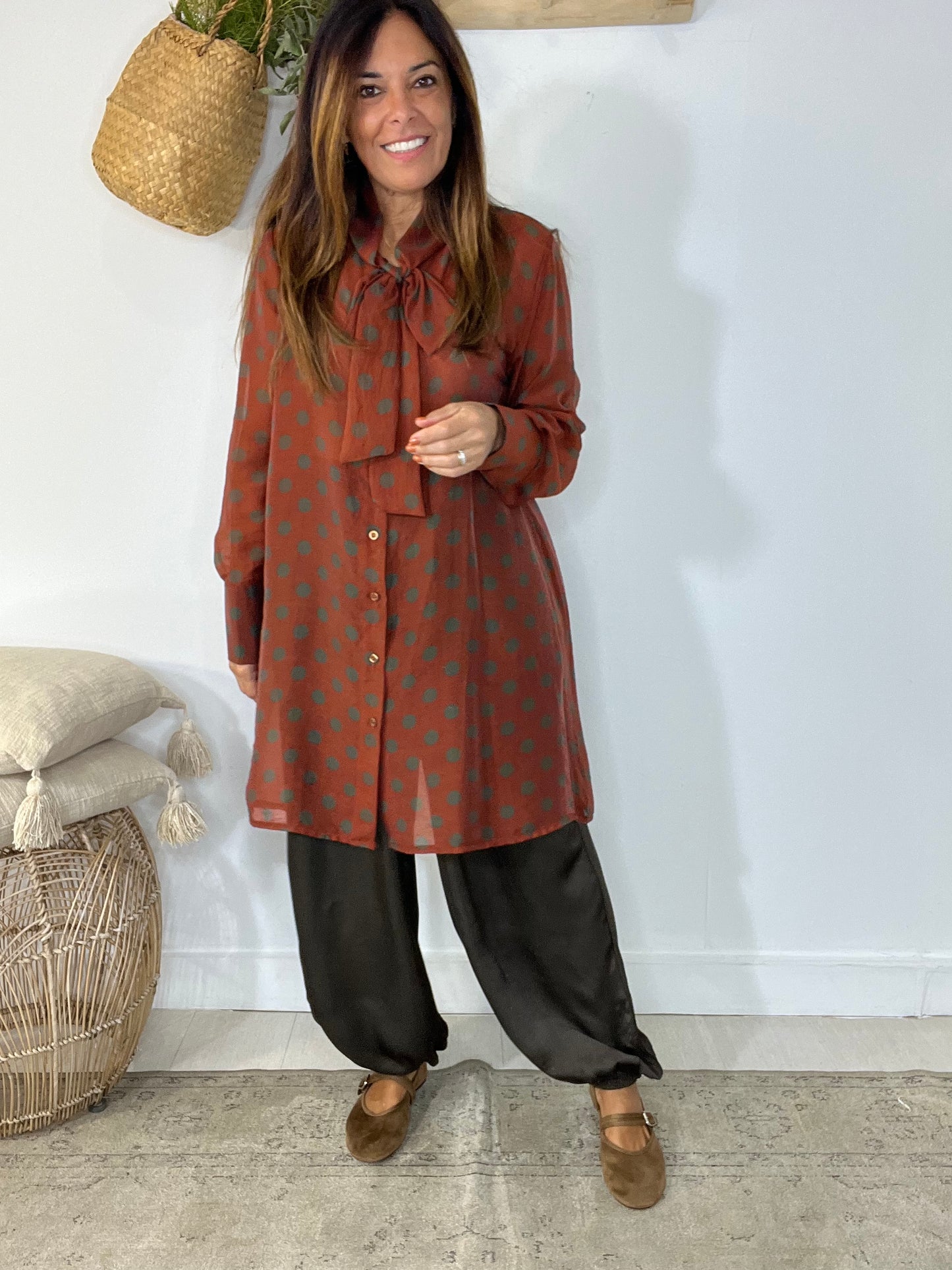 Túnica/Vestido Nias tijolo