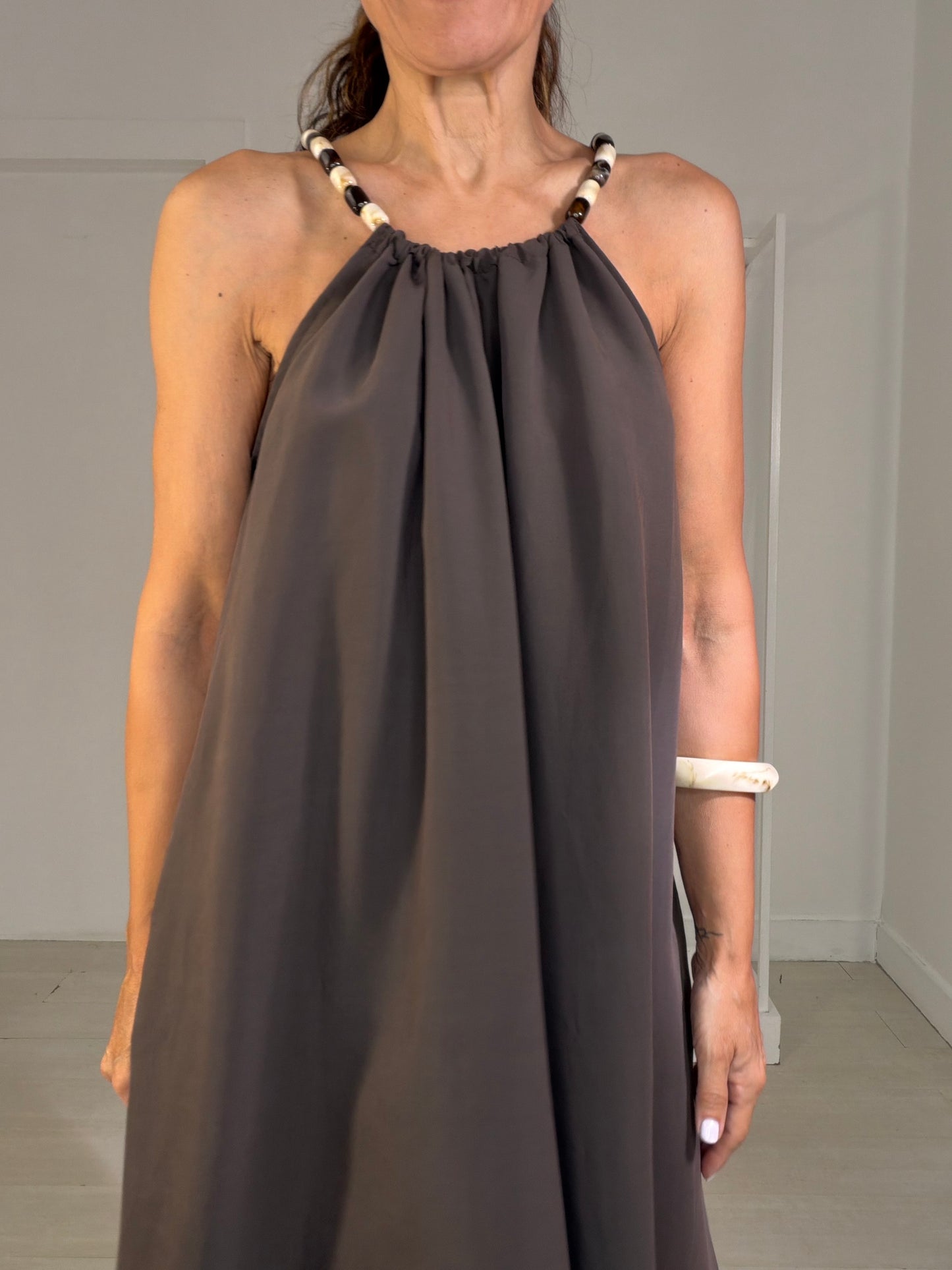 Vestido Grace castanho