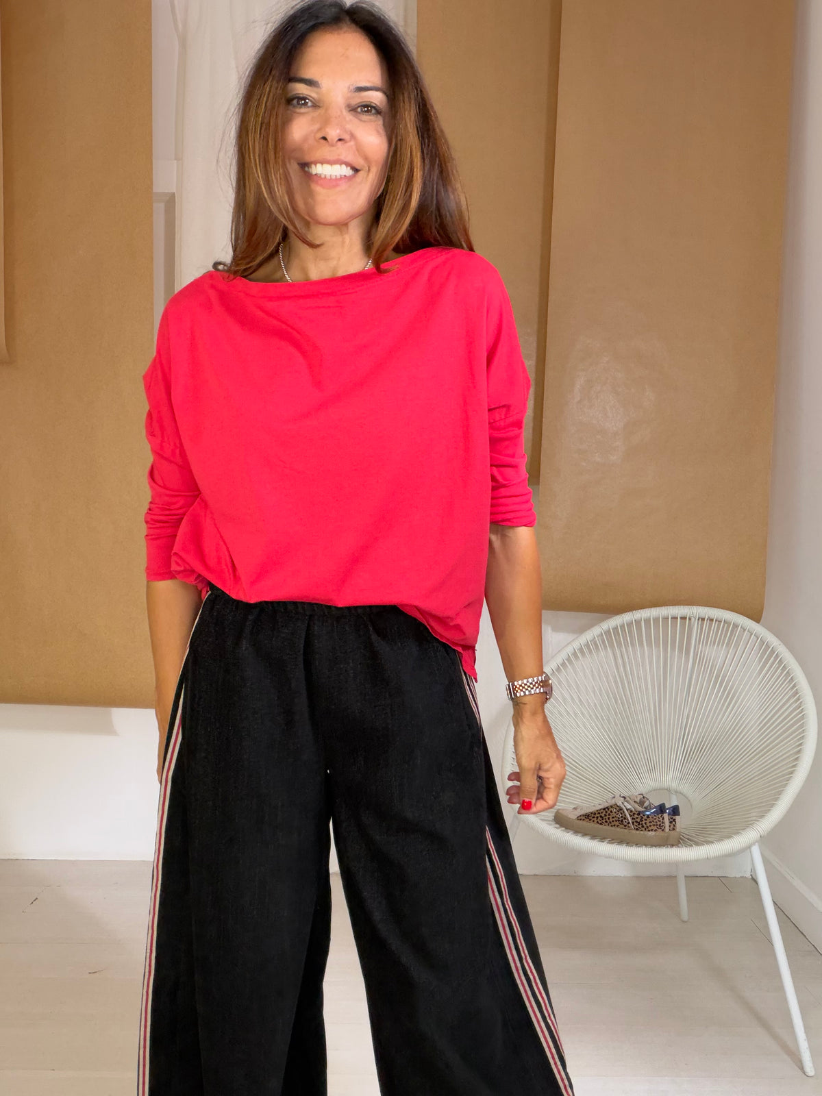 Camisola Pearl vermelha