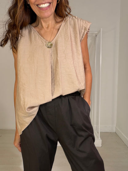 Blusa Soltroia camel