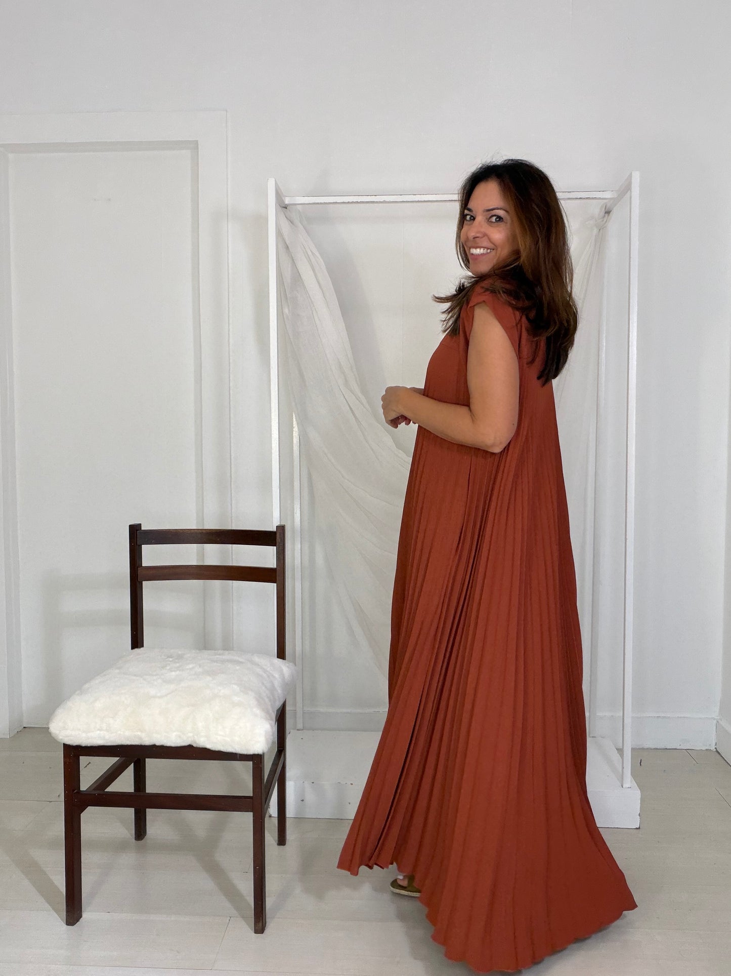 Vestido Charlotte Terracota