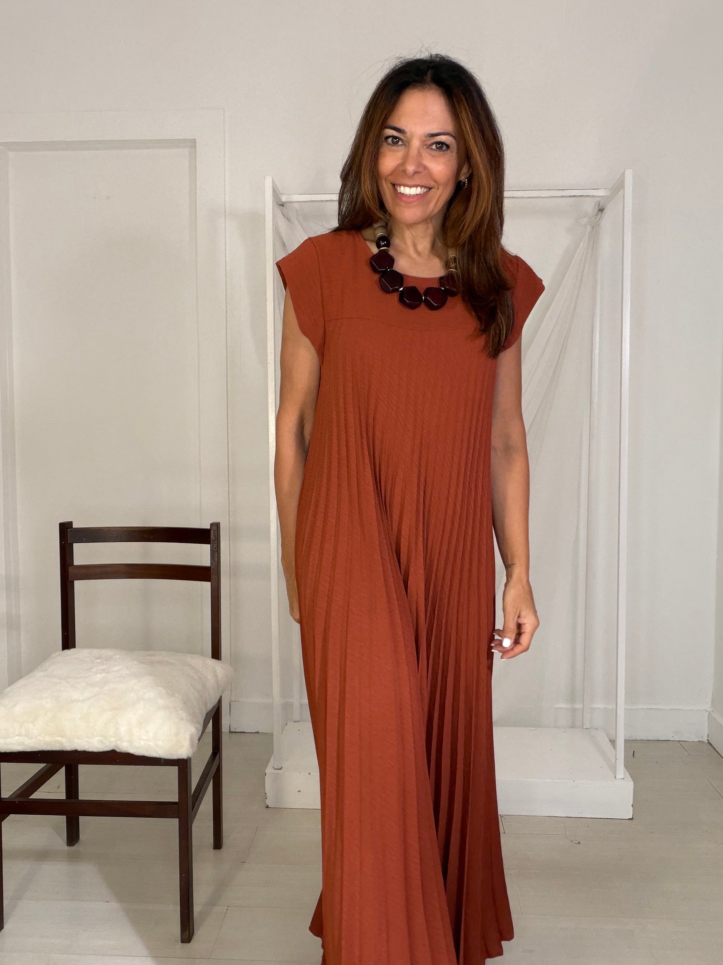 Vestido Charlotte Terracota