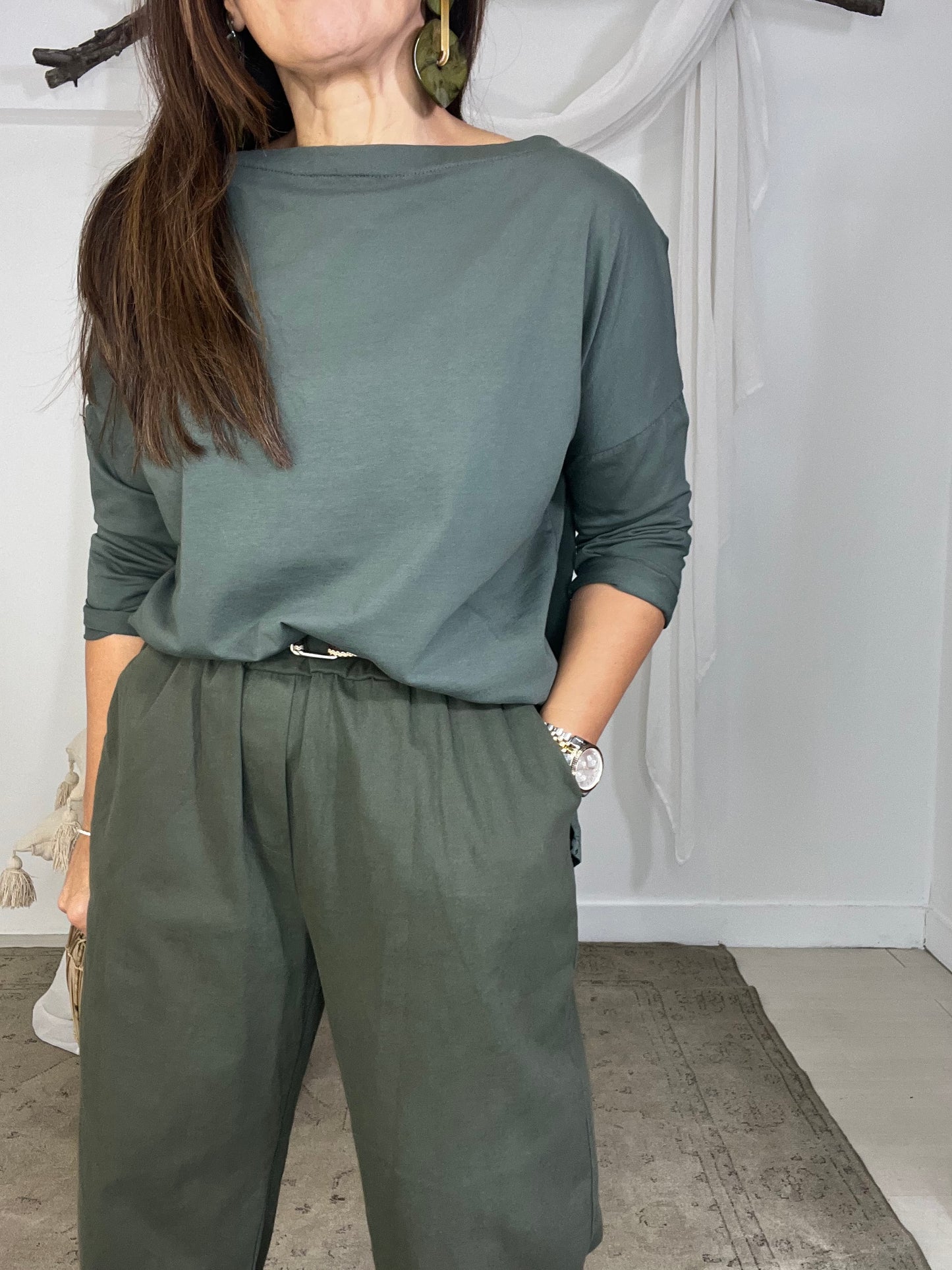 Camisola Garças kaki