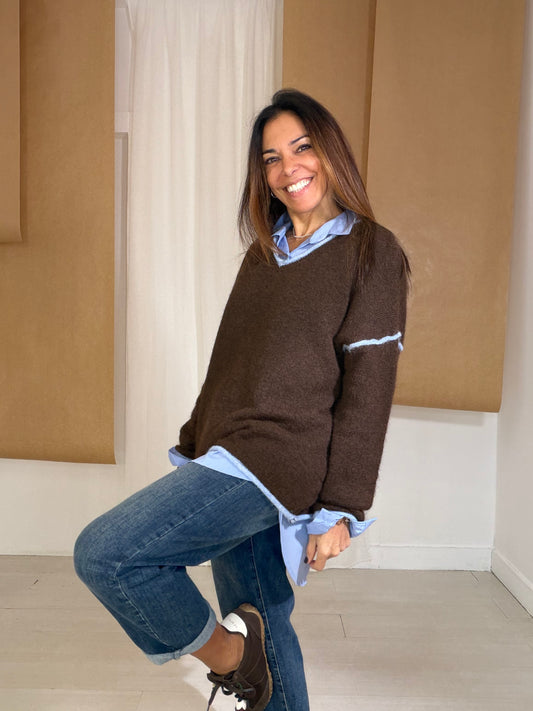 Camisola Story castanho