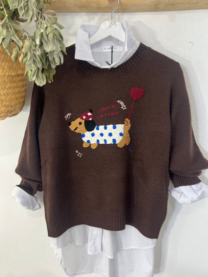 Camisola Almourol castanho