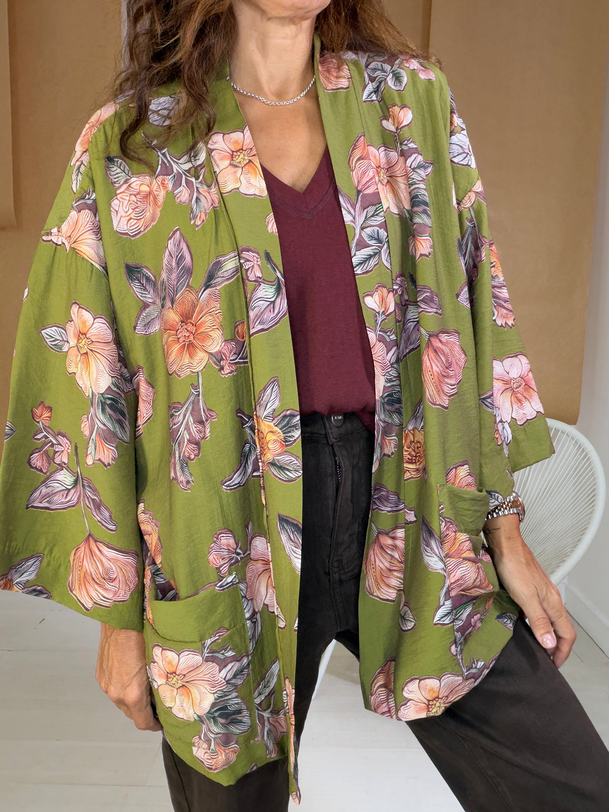 Kimono Royale castanho