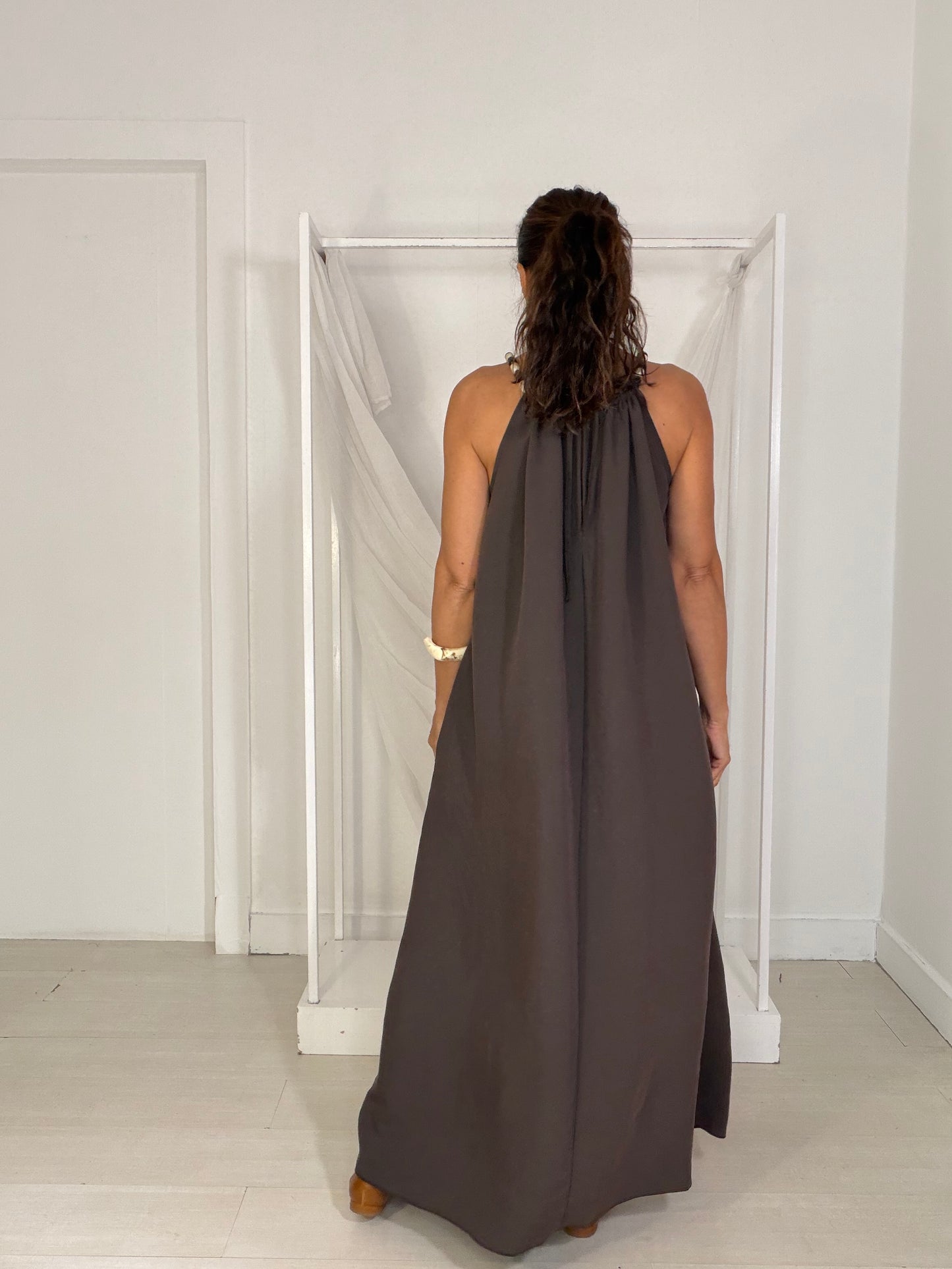 Vestido Grace castanho
