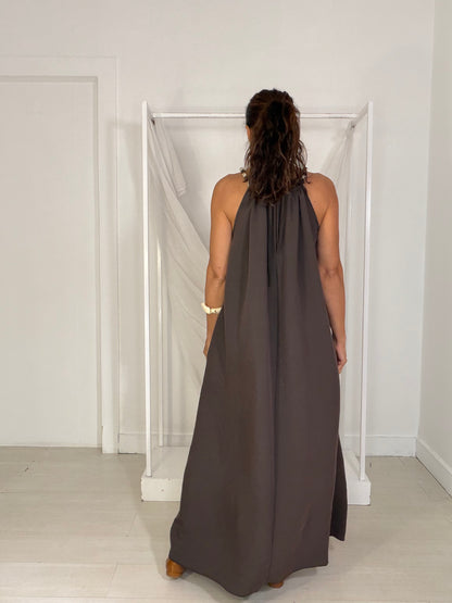 Vestido Grace castanho